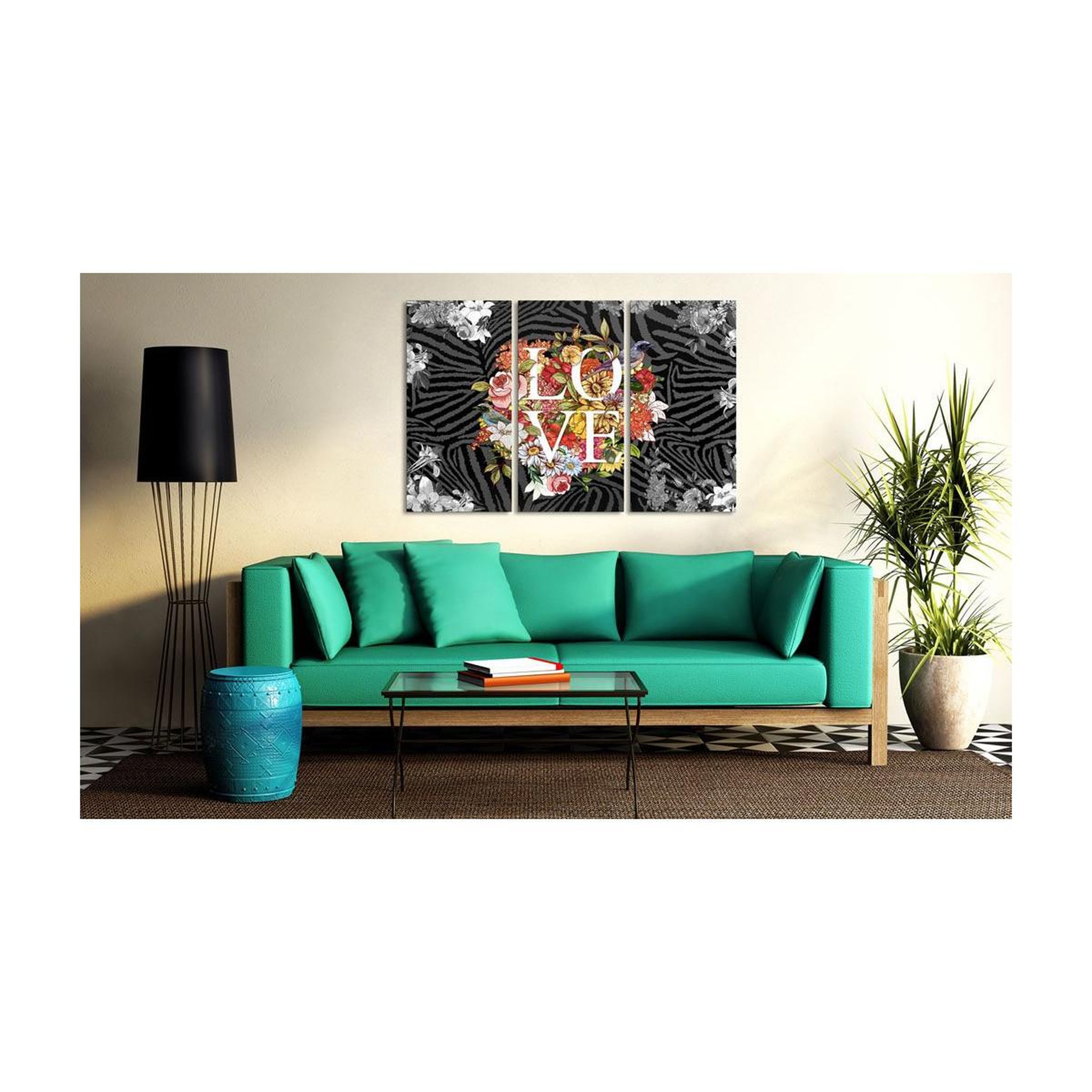 Voir la diapositive 2 : Paris Prix Tableau imprimé  flowers from the heart