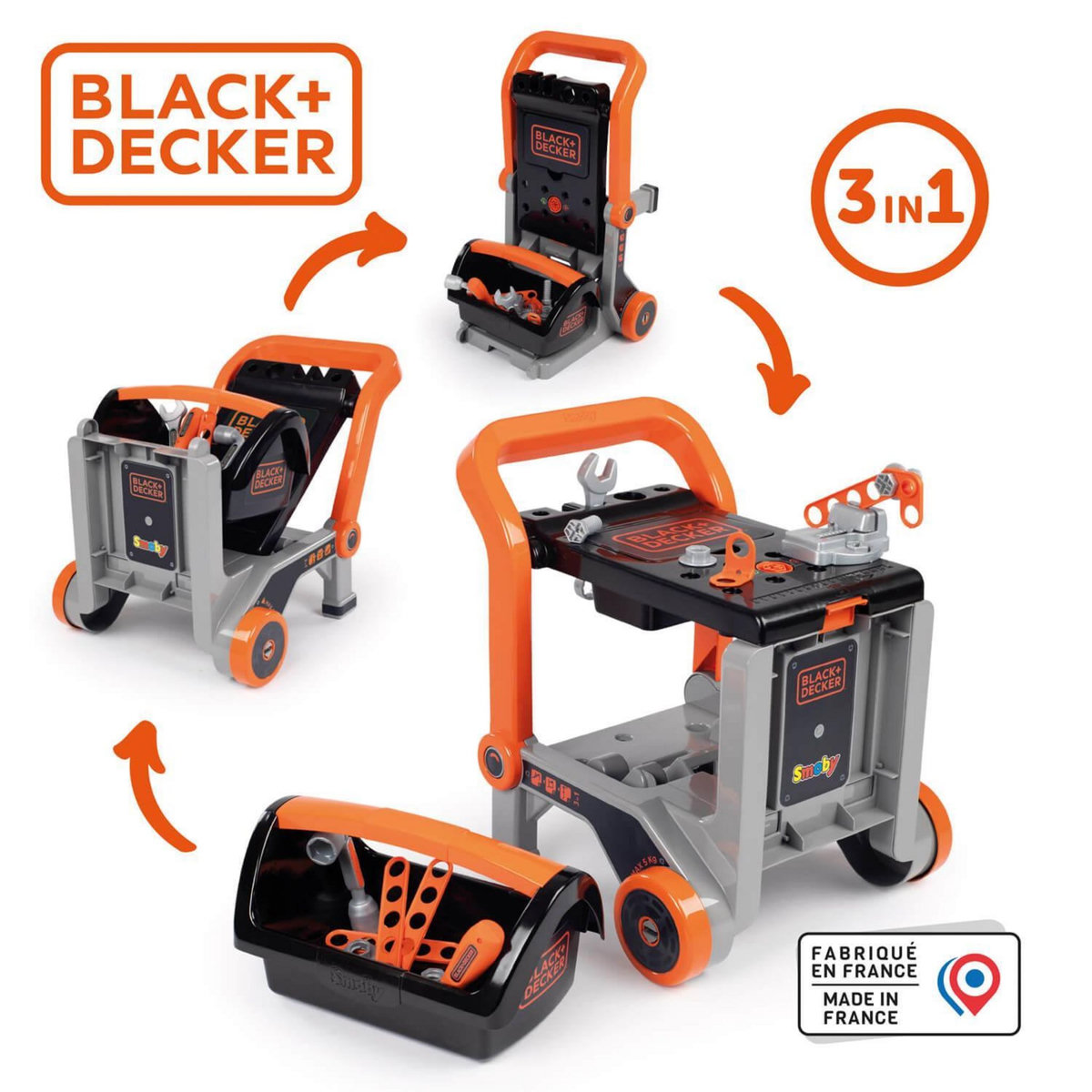 SMOBY Diable Bricolo Black et Decker