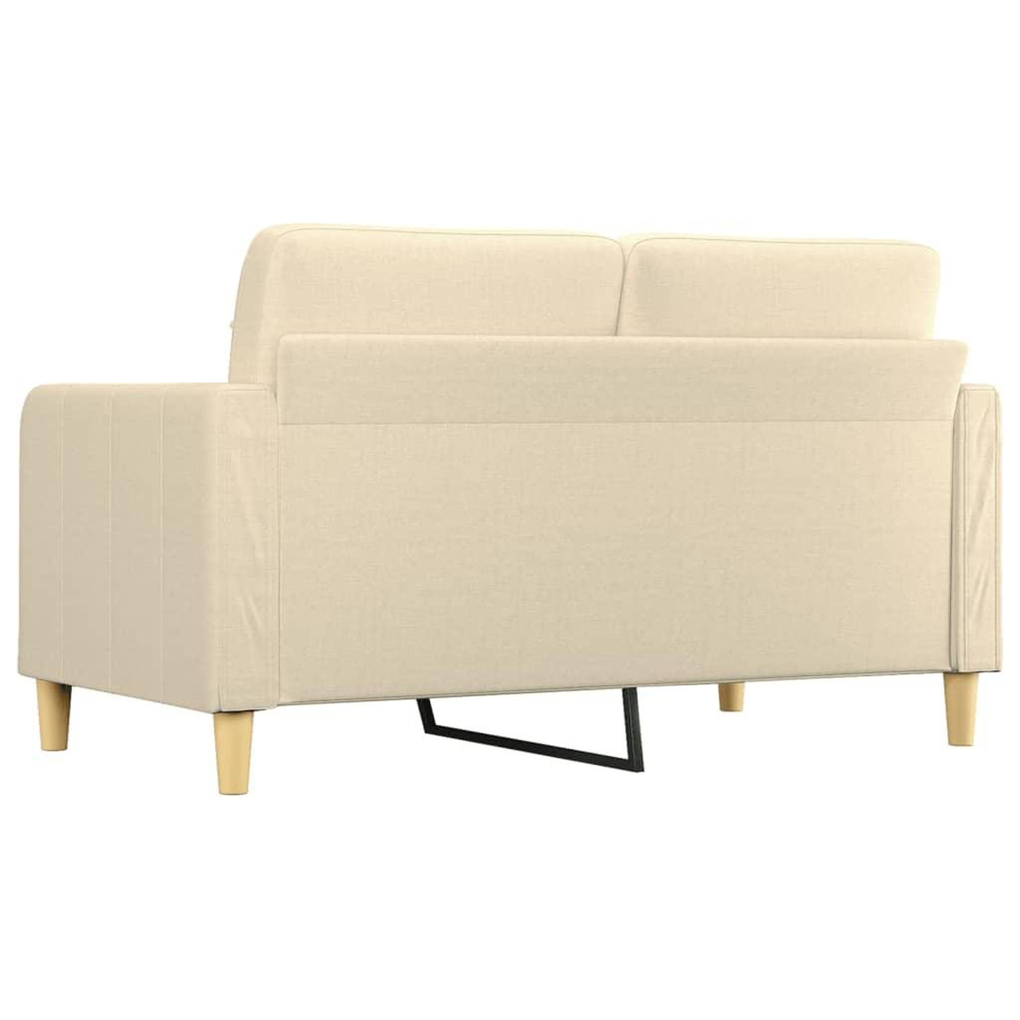 Voir la diapositive 5 : VIDAXL Canape a 2 places Creme 140 cm Tissu