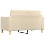 Voir la diapositive 5 : VIDAXL Canape a 2 places Creme 140 cm Tissu