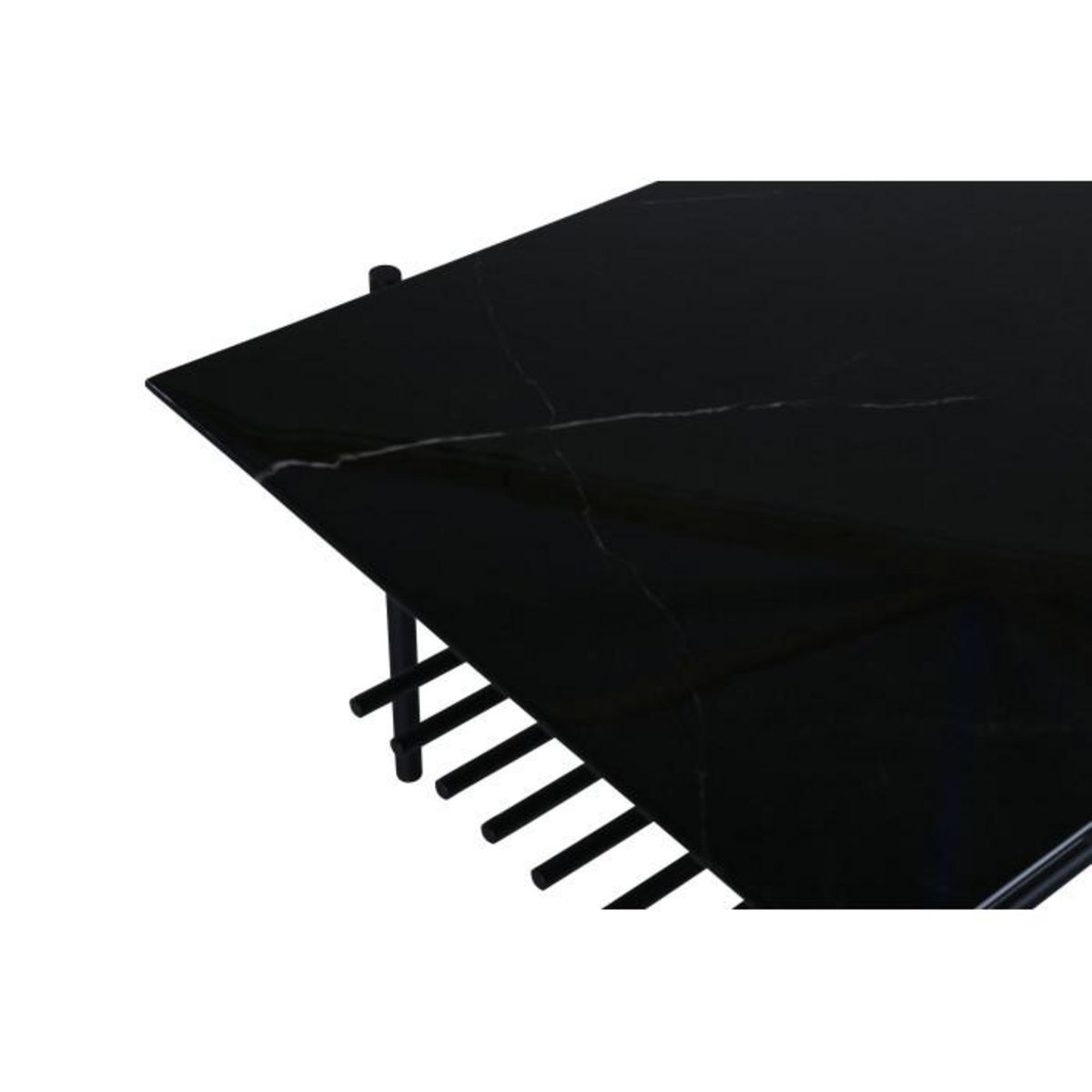 Paris Prix Table Basse en Verre  Von Staf  120cm Noir Marbre