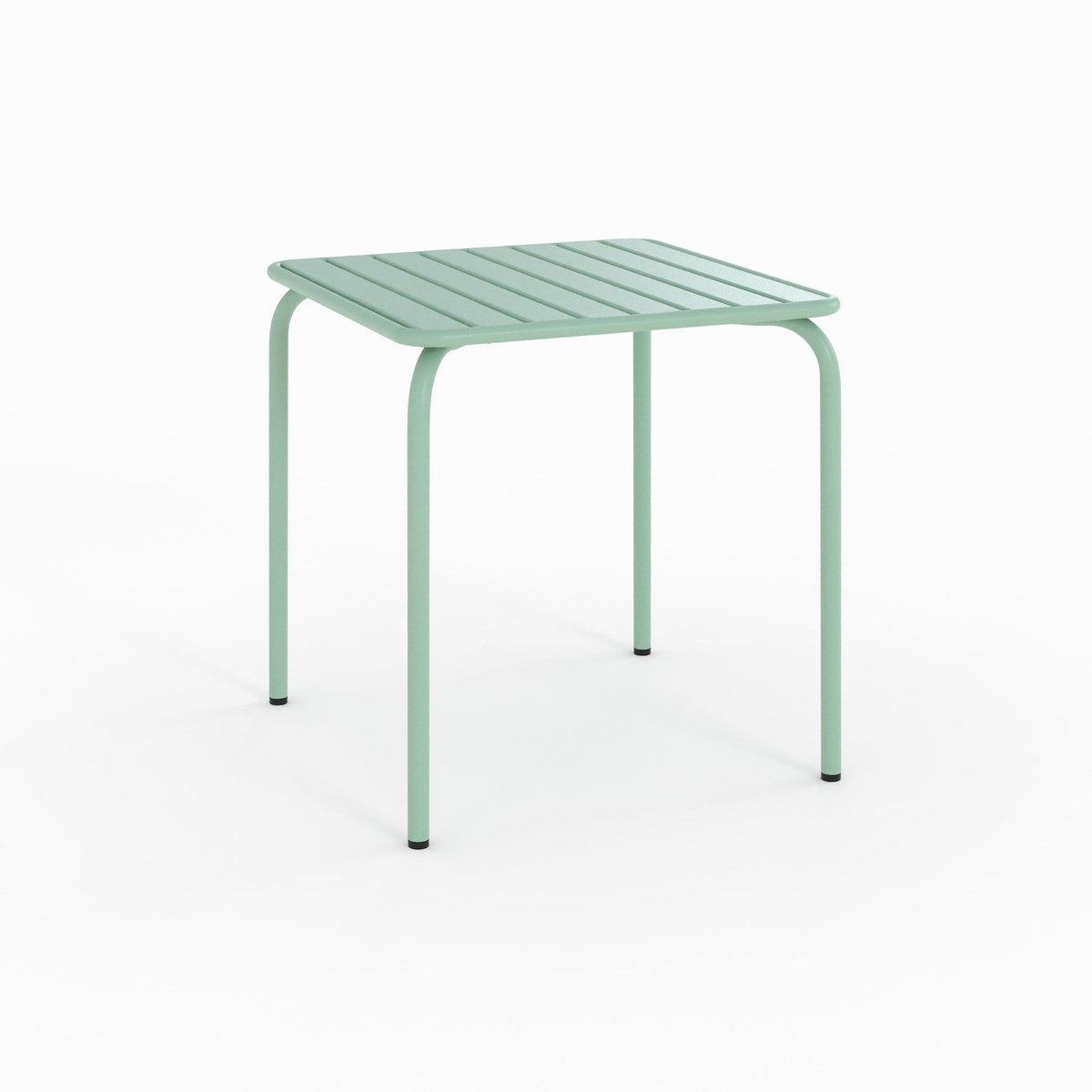 Rendez vous déco Table de jardin carrée en métal vert clair - Yumi