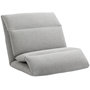 Voir la diapositive 1 : HOMCOM Fauteuil convertible fauteuil paresseux grand confort inclinaison dossier multipositions 90°-180° acier tissu gris clair