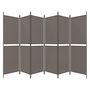 Voir la diapositive 5 : VIDAXL Cloison de separation 6 panneaux Anthracite 300x180 cm Tissu