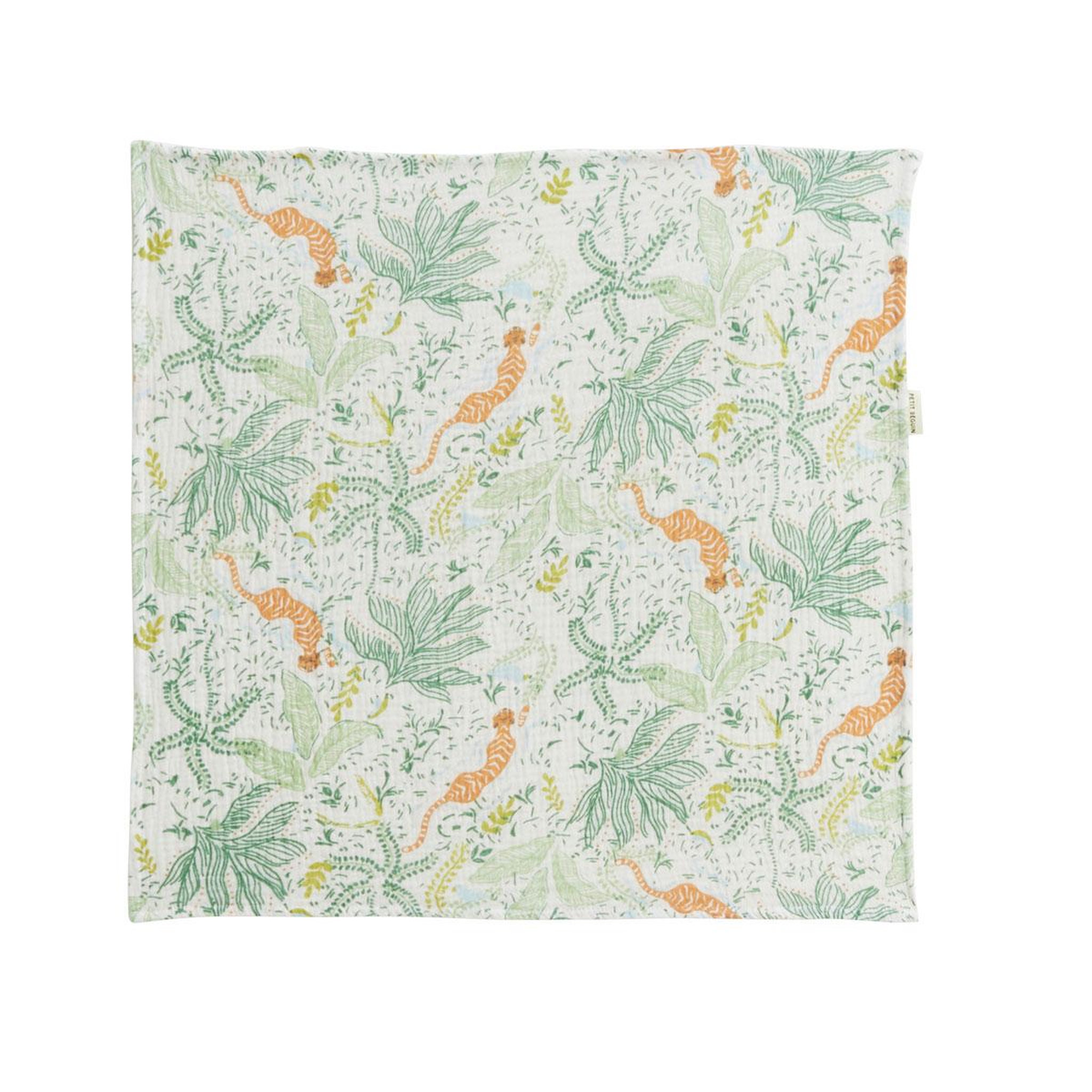 Voir la diapositive 3 : Petit Béguin Foulard en gaze de coton kanha 50 x 50 cm