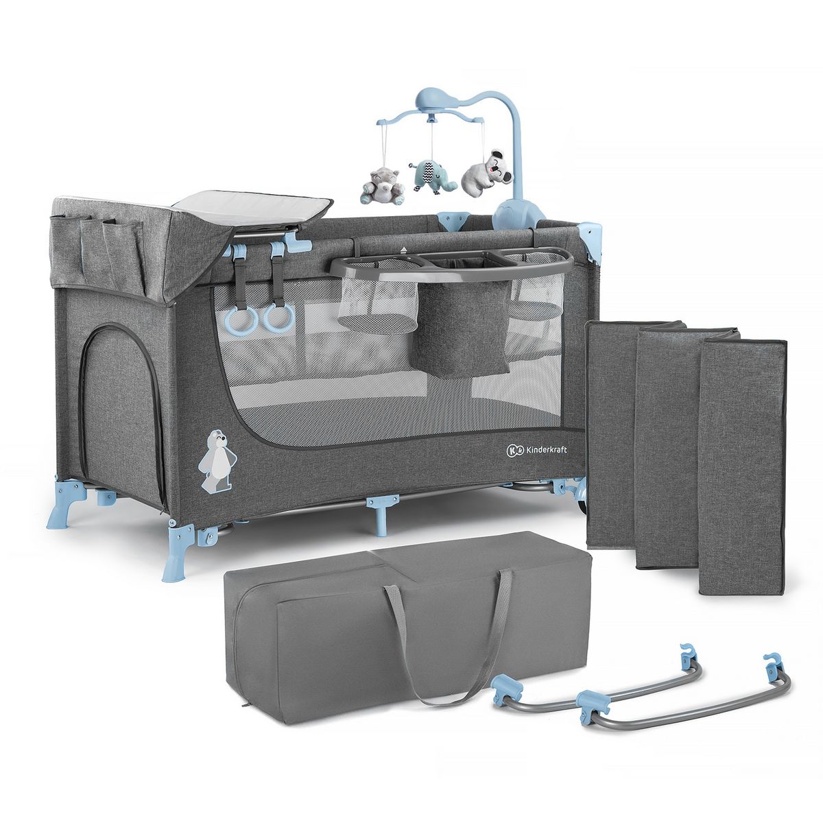 KINDERKRAFT Lit parapluie avec accessoires Joy