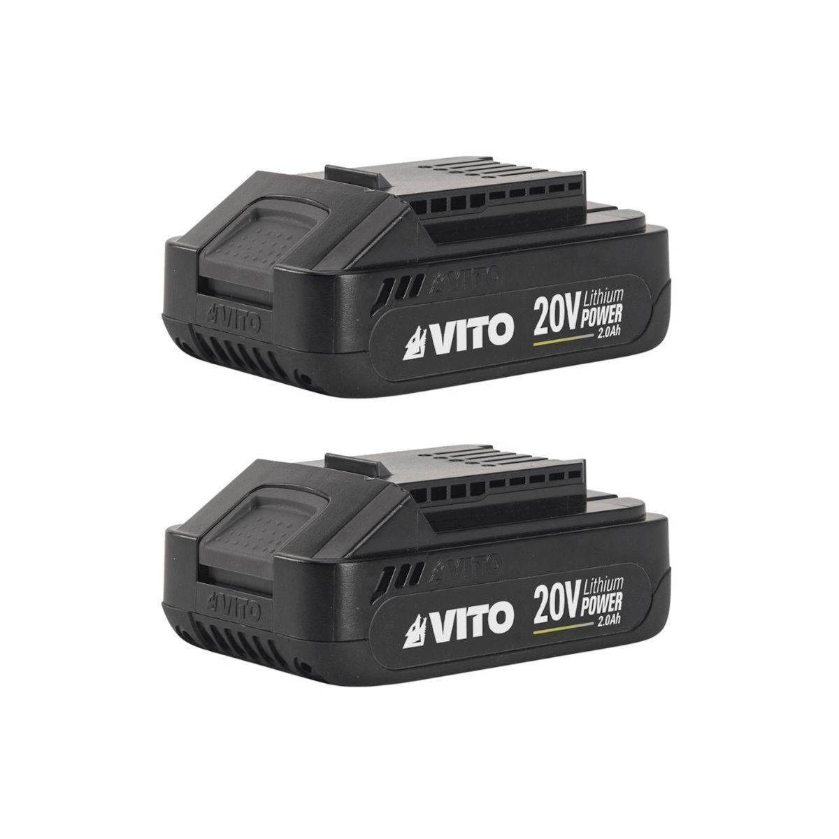 VITO Garden Pack 2 outils 20V Coupe Bordure + Taille Haies + 2 Batteries Lithium 2.0Ah + Jeu de 20 lames + Chargeur VITO