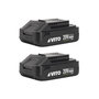 Voir la diapositive 4 : VITO Garden Pack 2 outils 20V Coupe Bordure + Taille Haies + 2 Batteries Lithium 2.0Ah + Jeu de 20 lames + Chargeur VITO