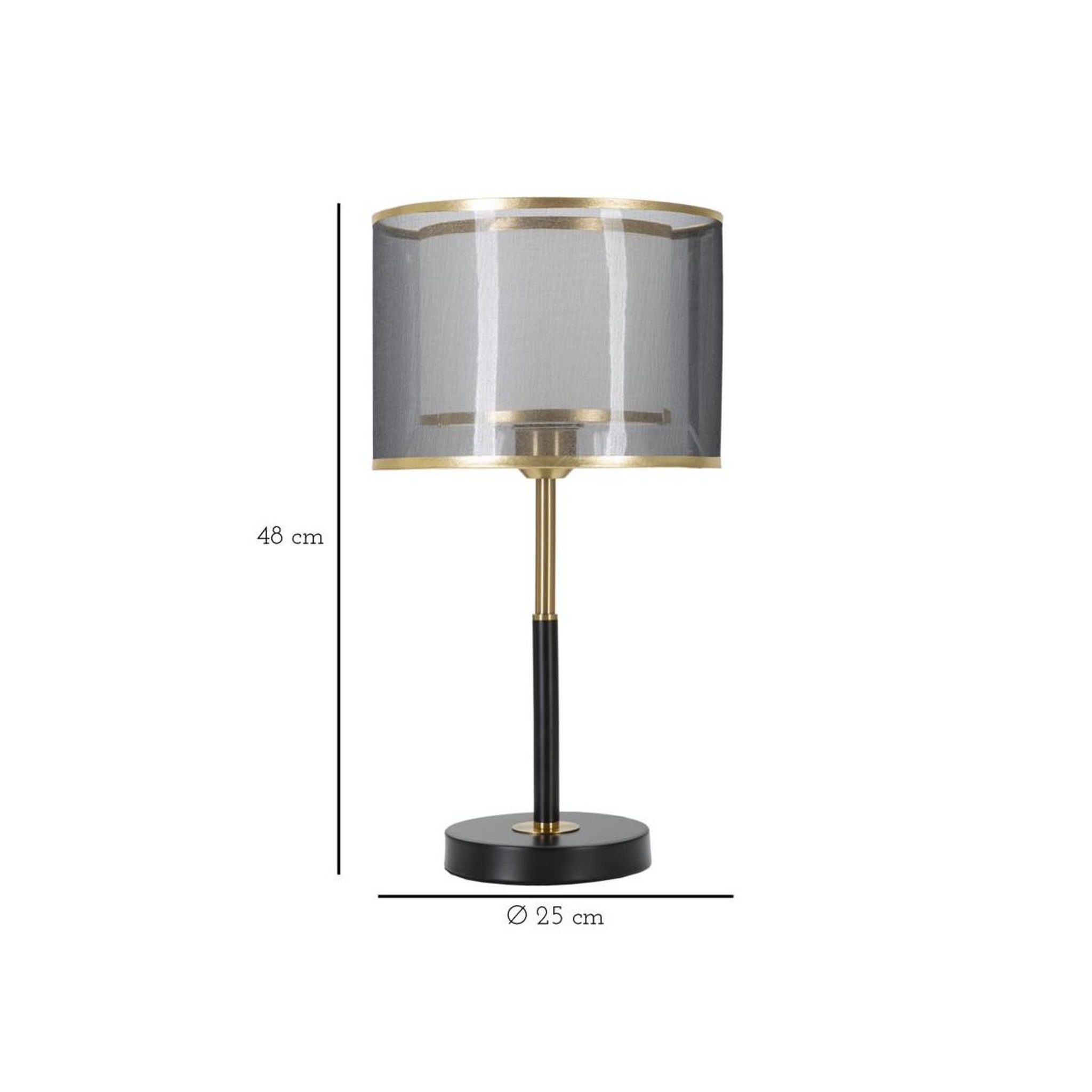 Voir la diapositive 6 : Paris Prix Lampe à poser en métal  levels  48cm noir & or