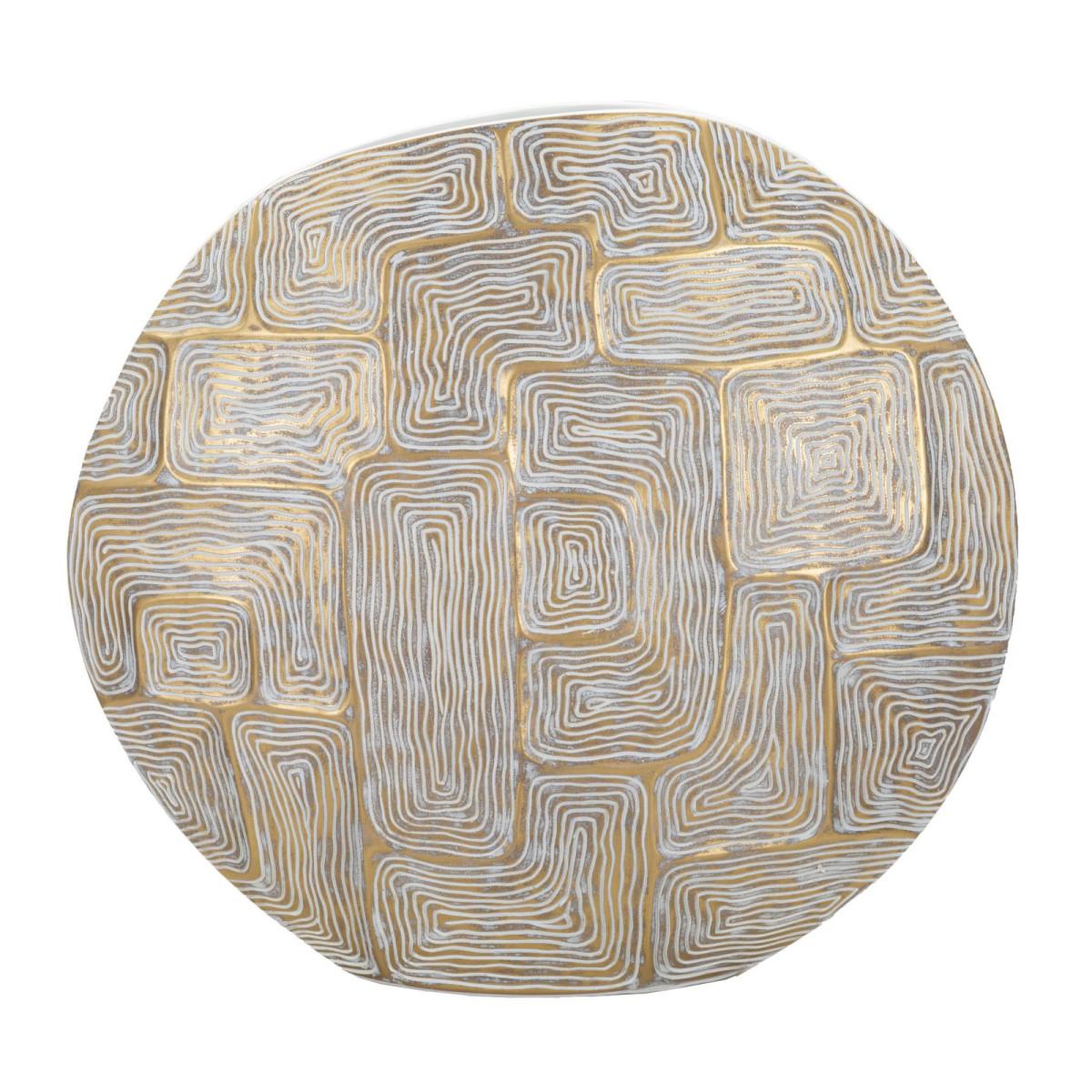 Paris Prix Vase design en résine  elips  48cm or