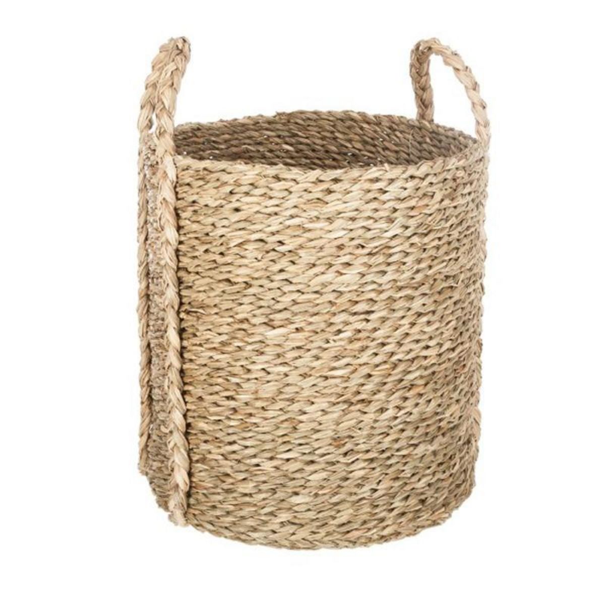  Lot de 3 Paniers de Rangement Cylindrique  Seagrass  35cm Naturel