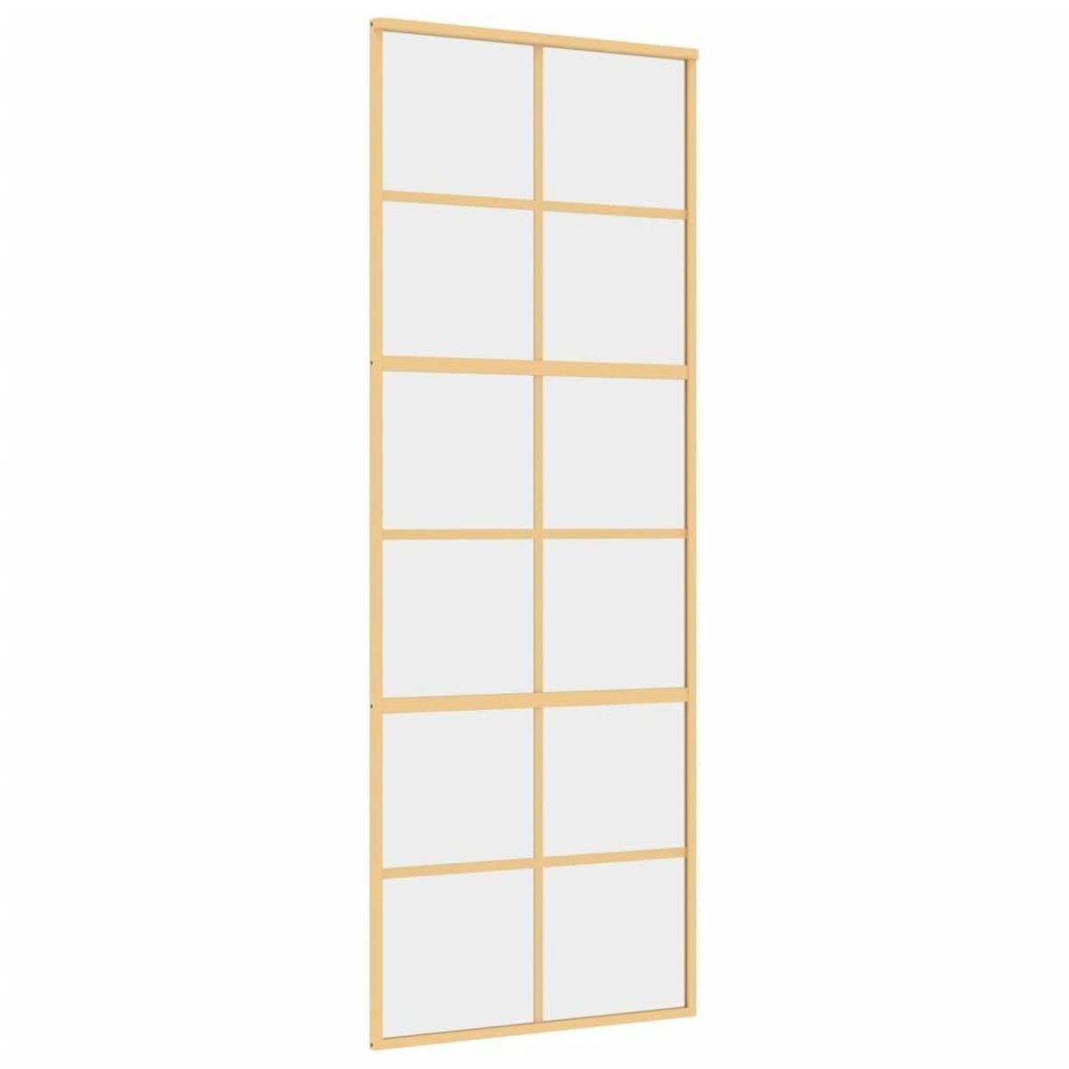 VIDAXL Porte coulissante dore 76x205 cm verre ESG clair et aluminium