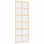 Voir la diapositive 2 : VIDAXL Porte coulissante dore 76x205 cm verre ESG clair et aluminium
