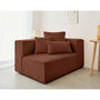 Voir la diapositive 1 : LISA DESIGN Colombine - module d'assise droit - en velours côtelé grosses côtes