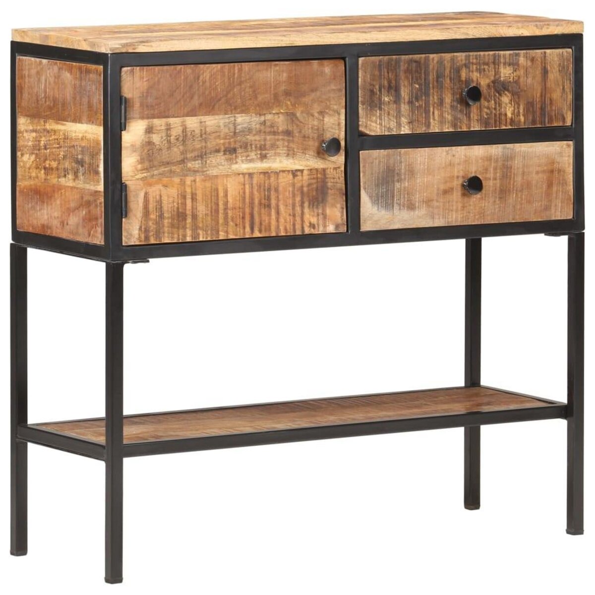 VIDAXL Buffet 85x30x80 cm Bois de manguier brut