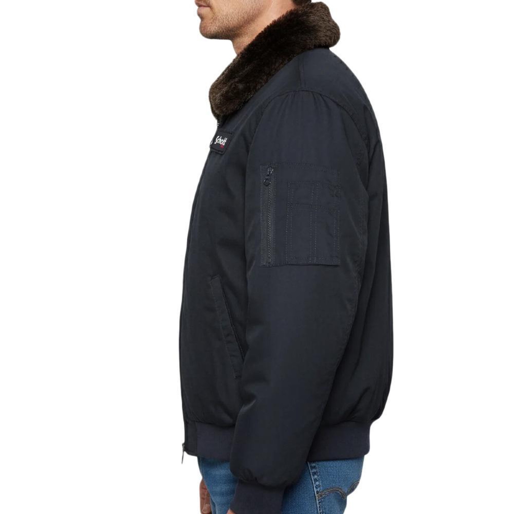 Voir la diapositive 2 : Schott Blouson Marine Homme Schott AIRTOP