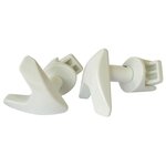 CENTRALE BRICO Lot de 2 patères  V  blanches pour sèche-serviettes à tubes ronds