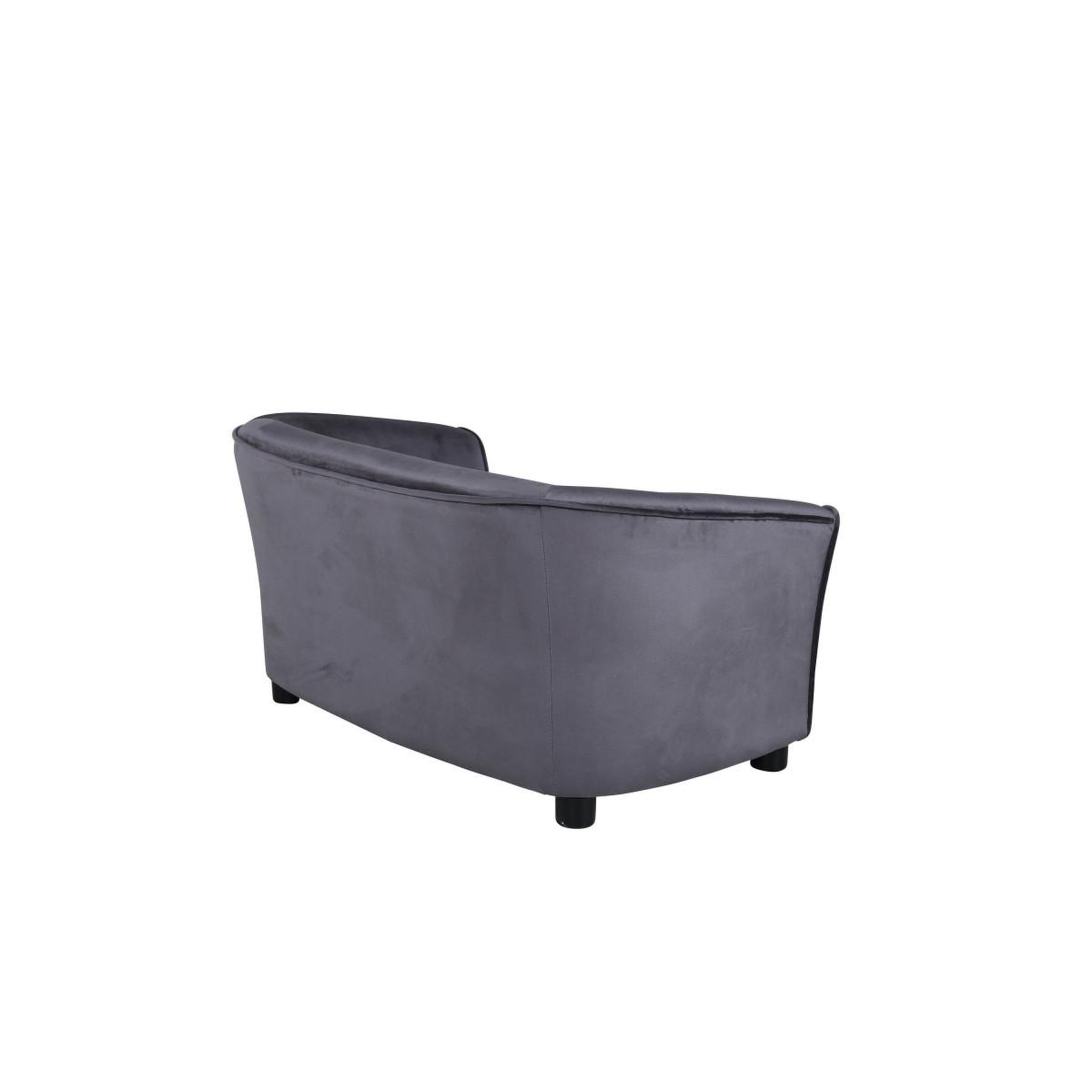 Voir la diapositive 4 : Paris Prix Canapé enfant en velours  moon  90cm gris