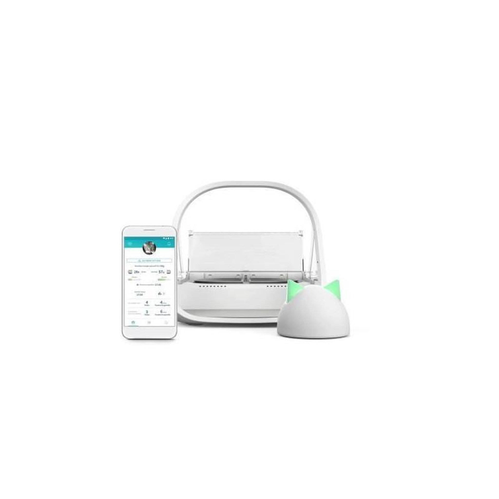 Voir la diapositive 2 : GENERIQUE Distributeur daliment Connect - Blanc - Pour chat