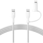 Belkin Adaptateur USB 2-en-1 USB-C et Lightning 1m50 blanc