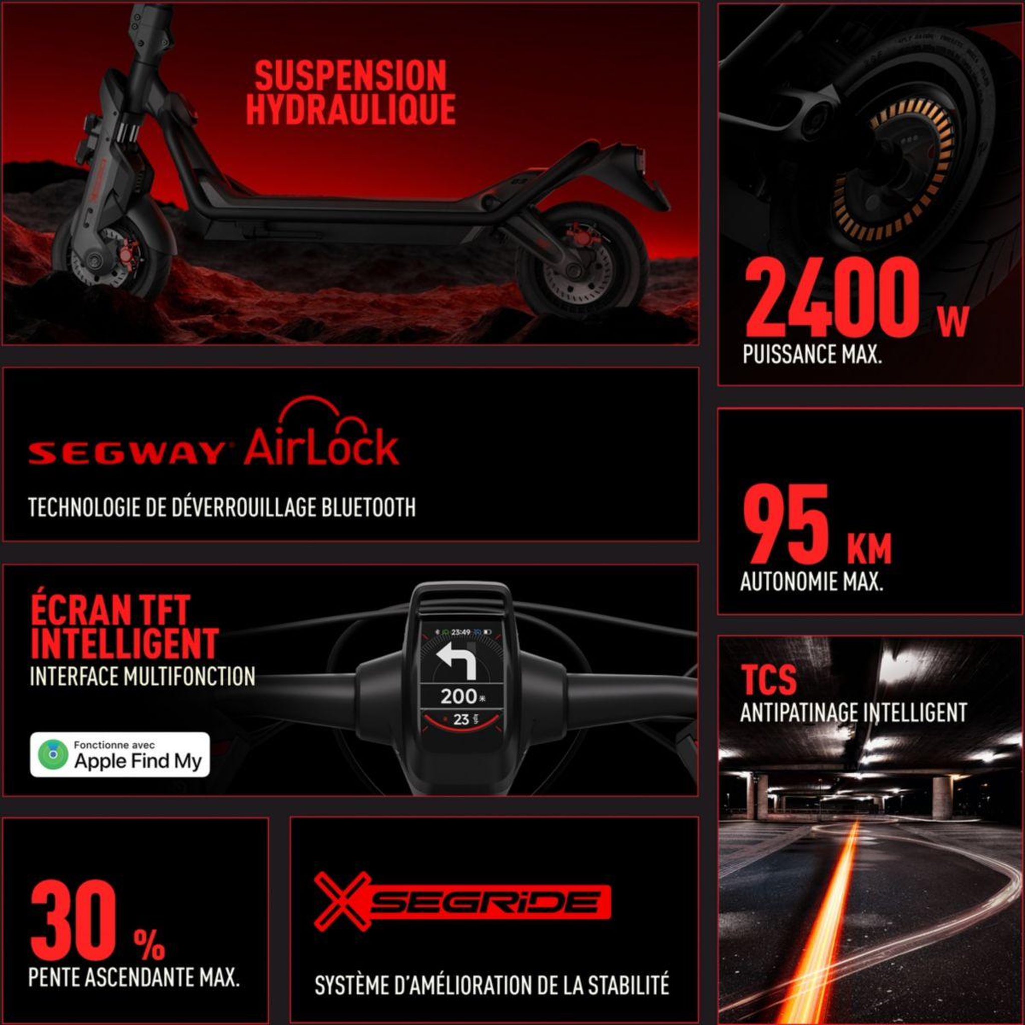 Voir la diapositive 2 : Segway Trottinette électrique GT3 E