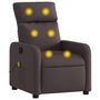 Voir la diapositive 2 : VIDAXL Fauteuil de massage inclinable Marron fonce Tissu