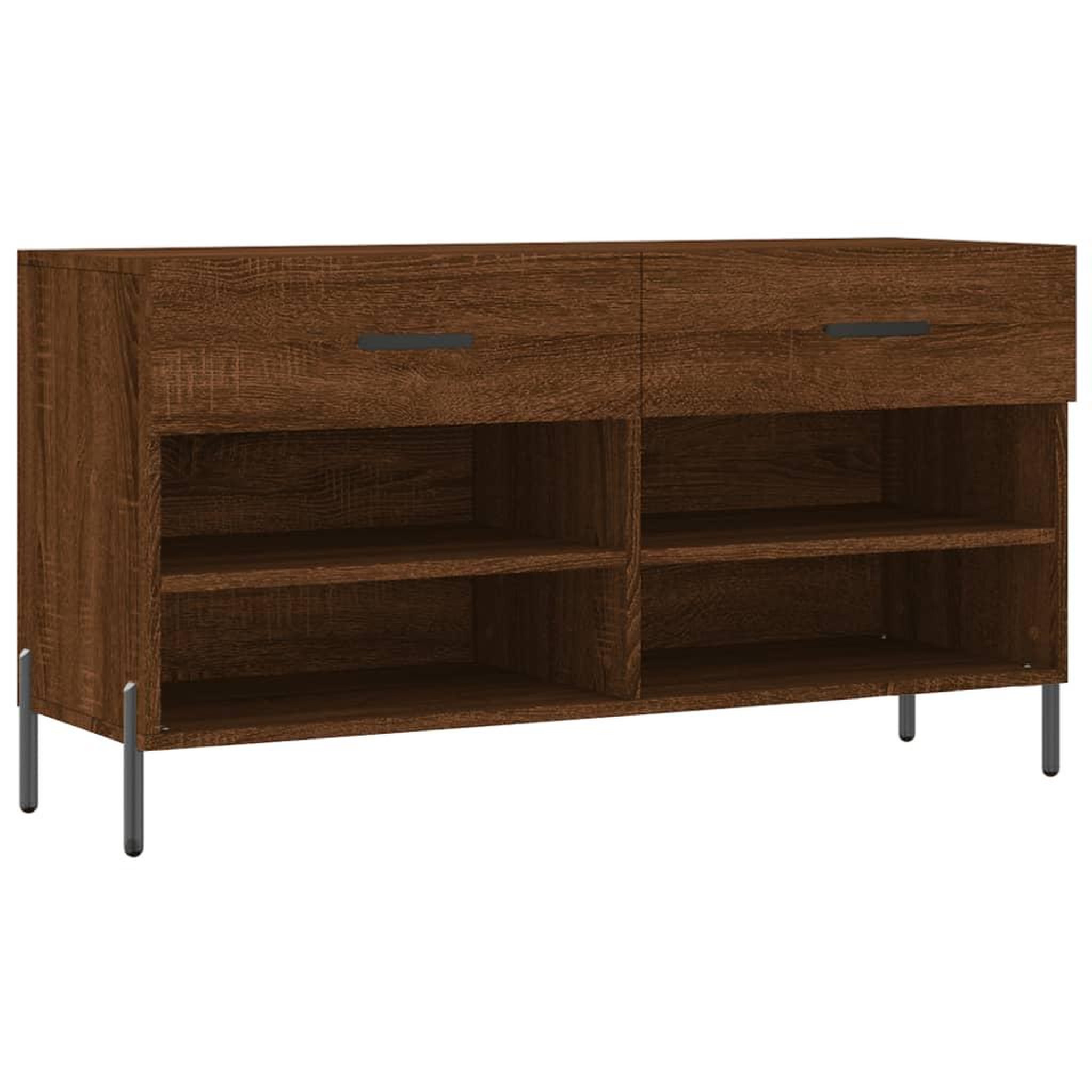 Voir la diapositive 2 : VIDAXL Banc a chaussures chene marron 102x35x55 cm bois d'ingenierie