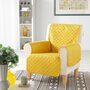 Douceur d'Intérieur Protège fauteuil matelassé uni Lounge jaune