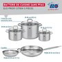 Voir la diapositive 2 : ELO Ensemble de 2 Poêles de cuisson 24 et 32 cm et 3 faitouts 16, 20 et 26 cm Elo Profi Citrin