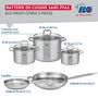 Voir la diapositive 2 : ELO Ensemble de 2 Poêles de cuisson 24 et 32 cm et 3 faitouts 16, 20 et 26 cm Elo Profi Citrin