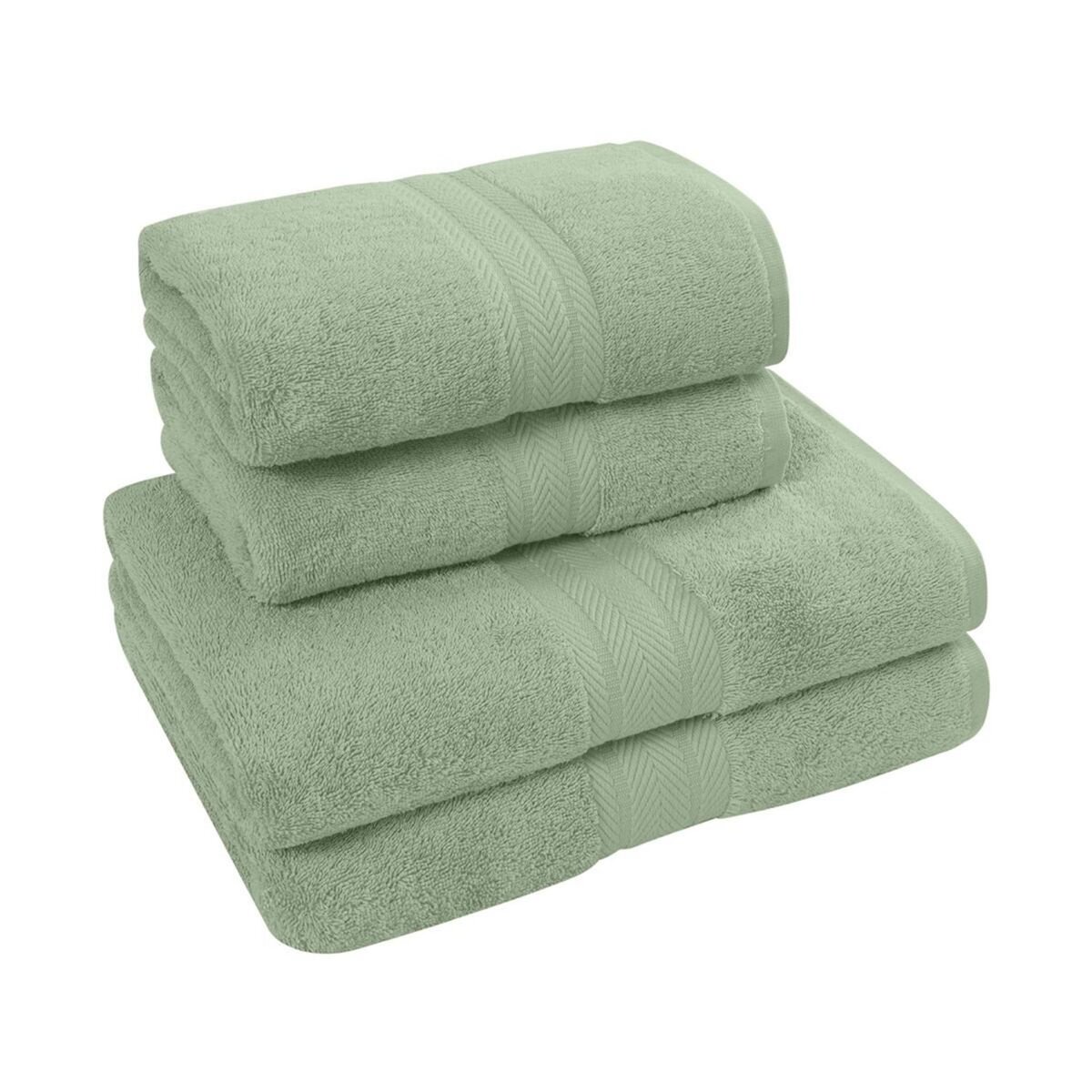 Sensei Maison Ensemble de bain 4 pièces (2 draps de bain + 2 serviettes de toilette) LUXURY