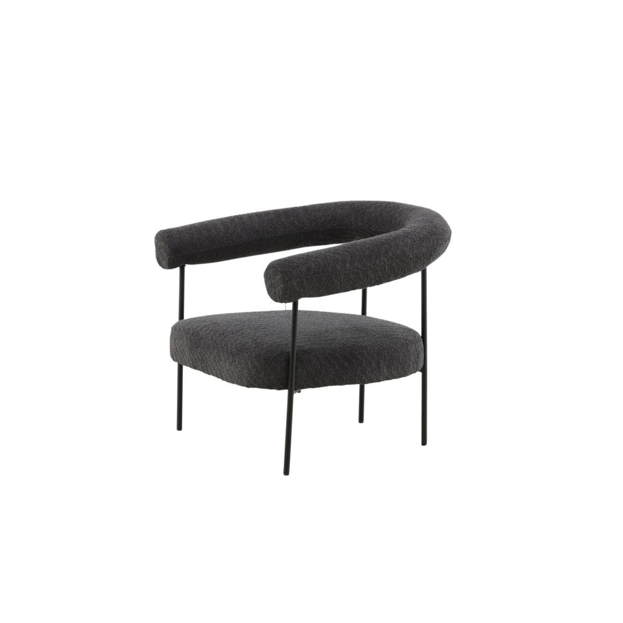 Voir la diapositive 3 : Paris Prix Fauteuil arrondi  hokasen x josefin  88cm gris foncé