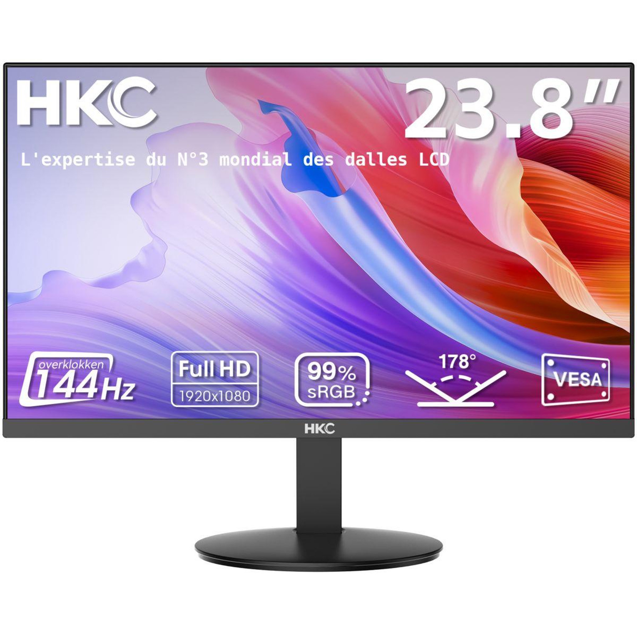 HKC Ecran pc v2418s 24  ips full hd 144 hz