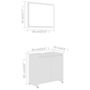 Voir la diapositive 6 : VIDAXL Ensemble de meubles de salle de bain Blanc Bois d'ingenierie