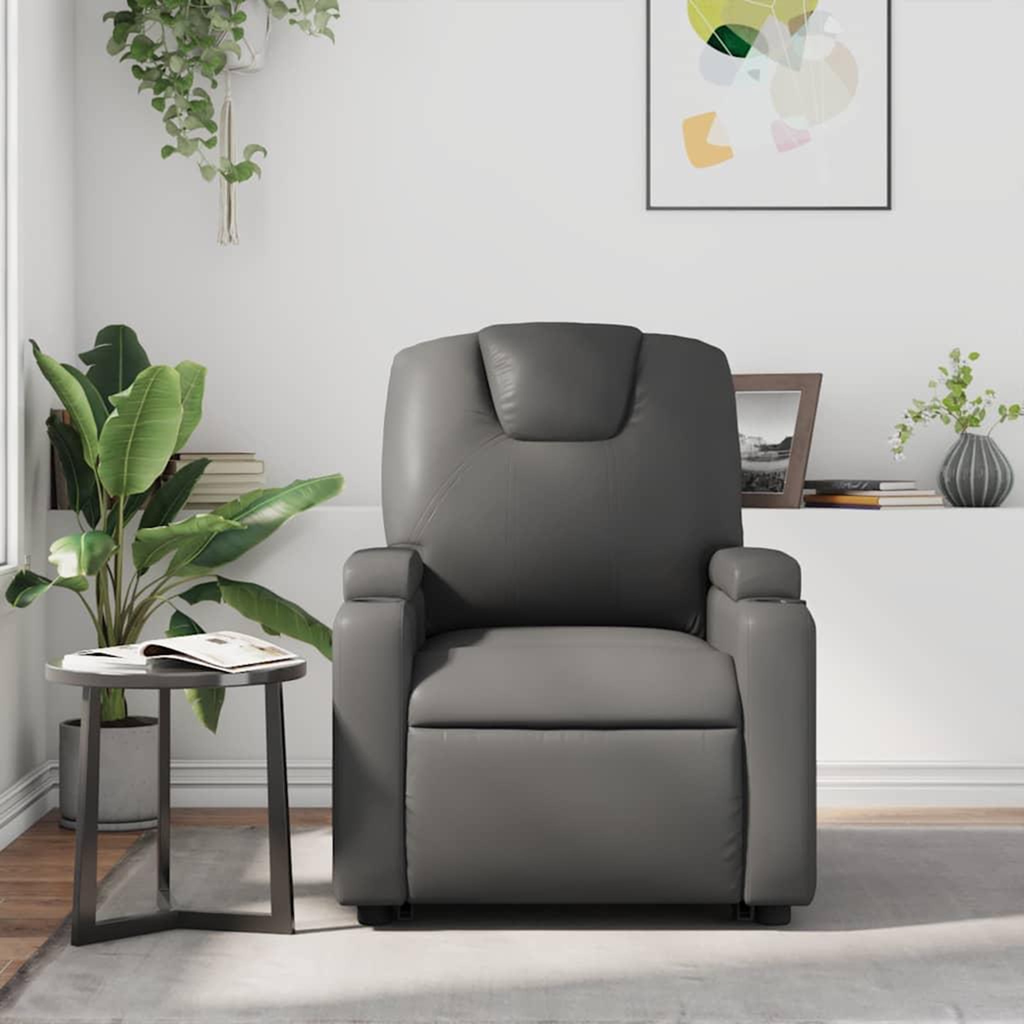 Voir la diapositive 3 : VIDAXL Fauteuil de massage inclinable Gris Similicuir