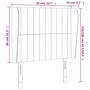 Voir la diapositive 6 : VIDAXL Tete de lit avec oreilles Marron fonce 83x23x118/128 cm Tissu