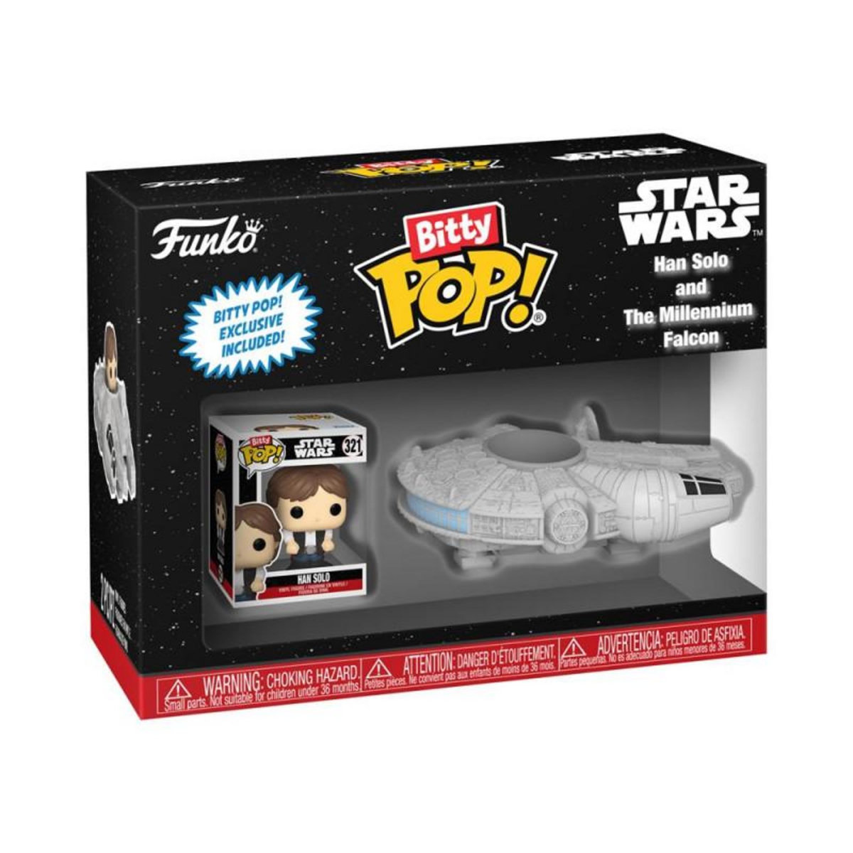 Funko Figurine Funko Bitty Pop Ride Star Wars Han Solo with Millenium Falcon