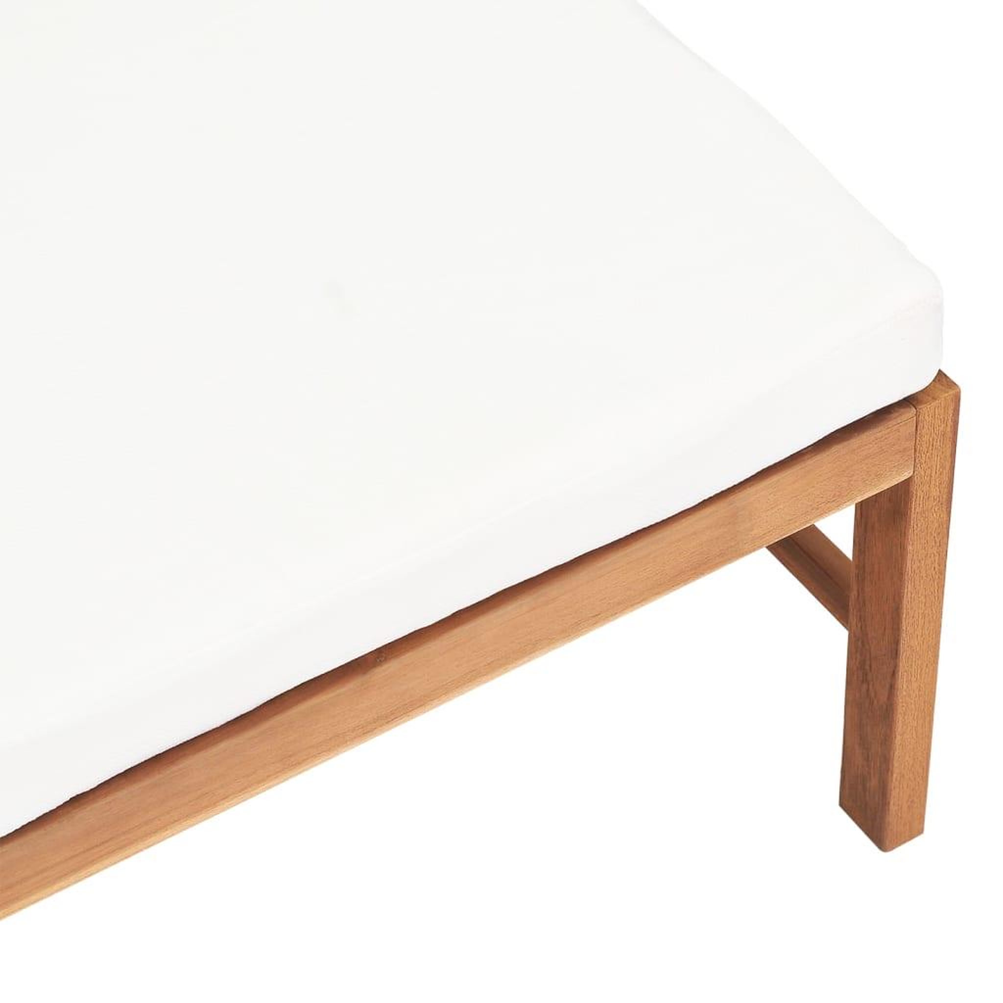 Voir la diapositive 4 : VIDAXL Repose-pied avec coussin creme Bois de teck solide