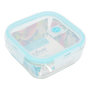 Voir la diapositive 2 : FIVE Boîte de Conservation Carrée  Clipeat  800ml Bleu