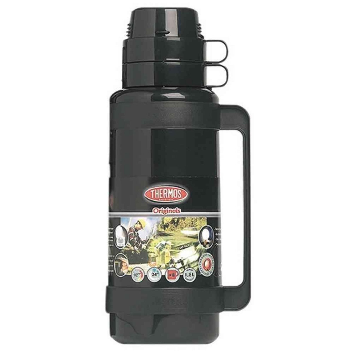 Thermos Bouteille isotherme plastique 1.8l noir - 061080