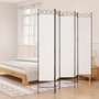 Voir la diapositive 1 : VIDAXL Cloison de separation 5 panneaux Blanc 200x200 cm Tissu