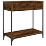 Voir la diapositive 2 : VIDAXL Table console chene fume 75x34,5x75 cm bois d'ingenierie