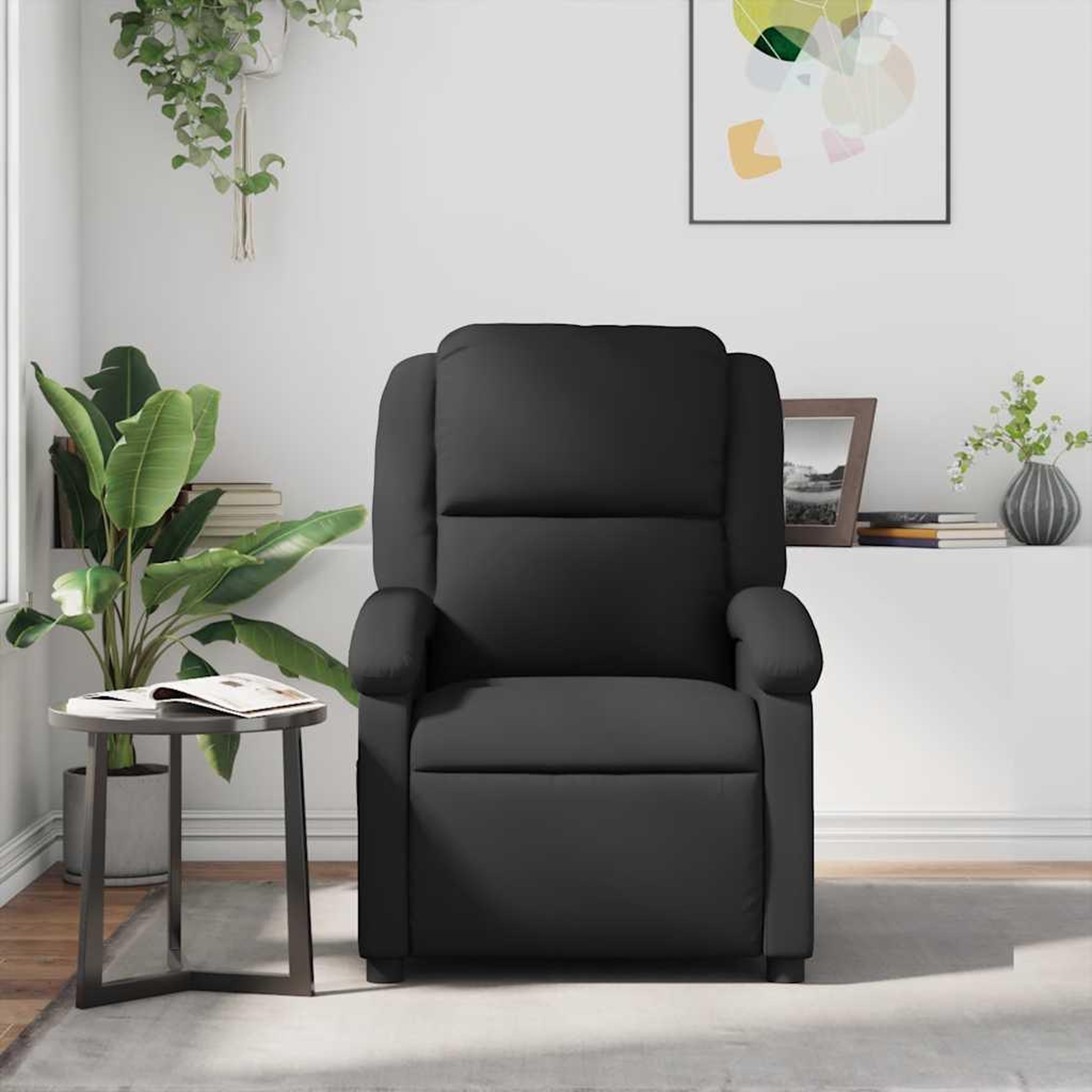 Voir la diapositive 3 : VIDAXL Fauteuil de massage inclinable noir cuir veritable