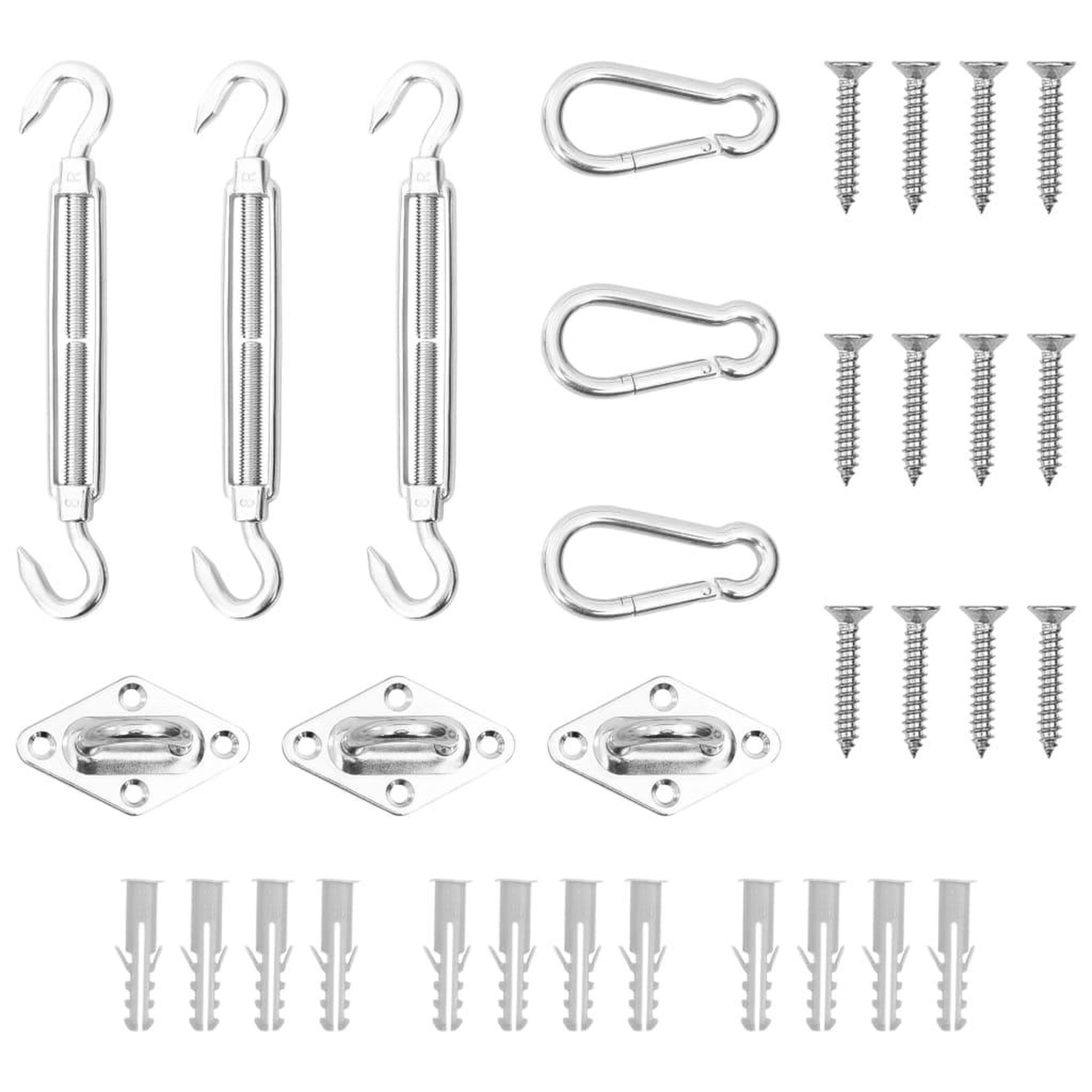 VIDAXL Jeu d'accessoires de voile d'ombrage 9 pcs Acier inoxydable
