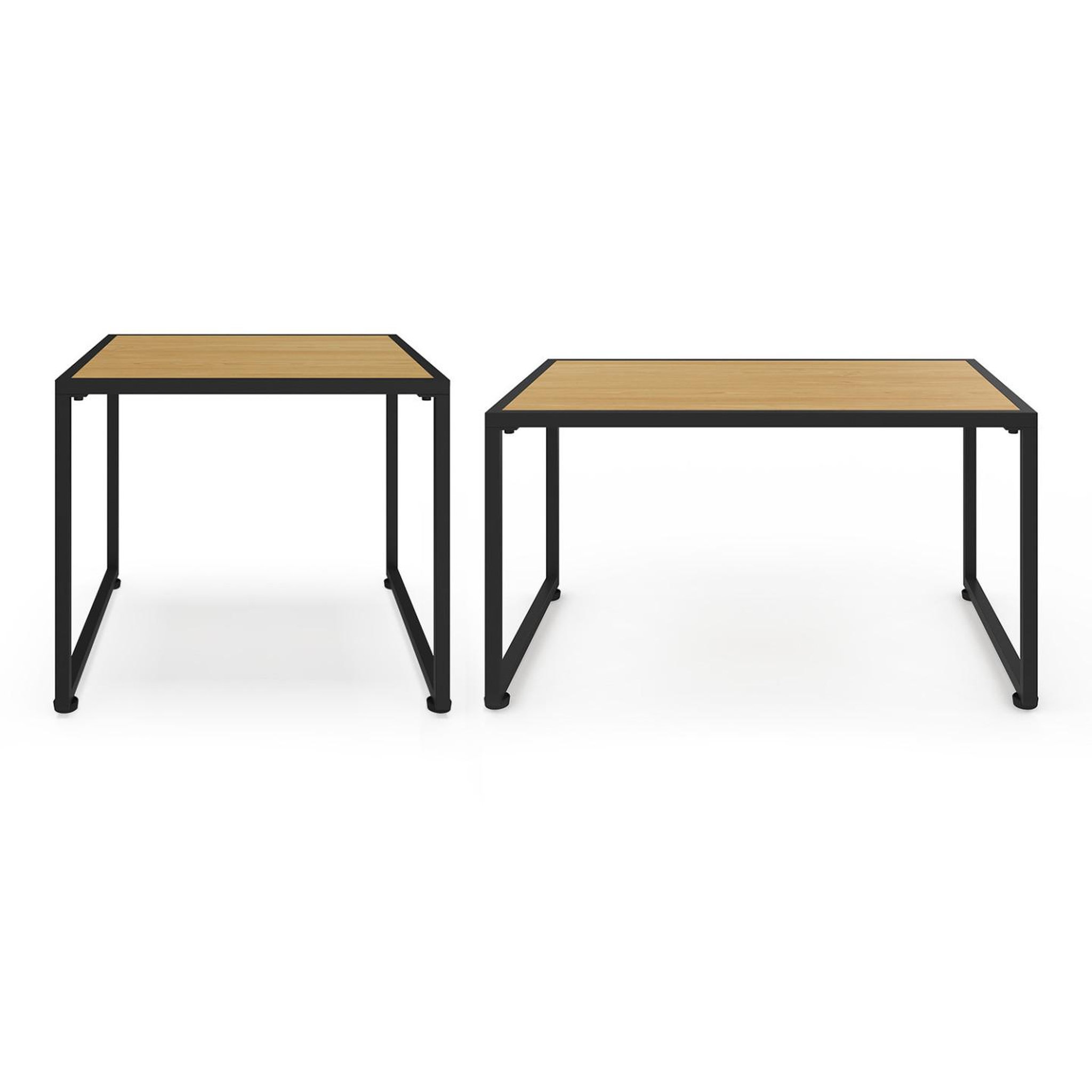 Voir la diapositive 4 : ID MARKET Salon de jardin bas rio 8 places salon d'angle structure métal et cordage effet rotin clair et coussins noir