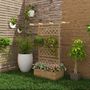 Voir la diapositive 2 : OUTSUNNY Jardinière avec treillis et pergola - dim. 160L x 55l x 183H cm - bois sapin pré-huilé