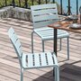 Voir la diapositive 6 : OUTSUNNY Lot de 4 chaises de jardin empilables avec assise et dossier à lattes gris