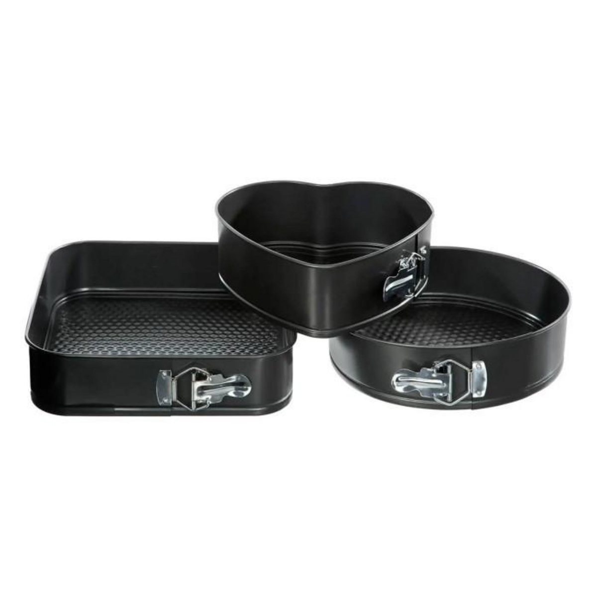 FIVE Lot de 3 Moules en Métal Démontables  Best  26cm Noir