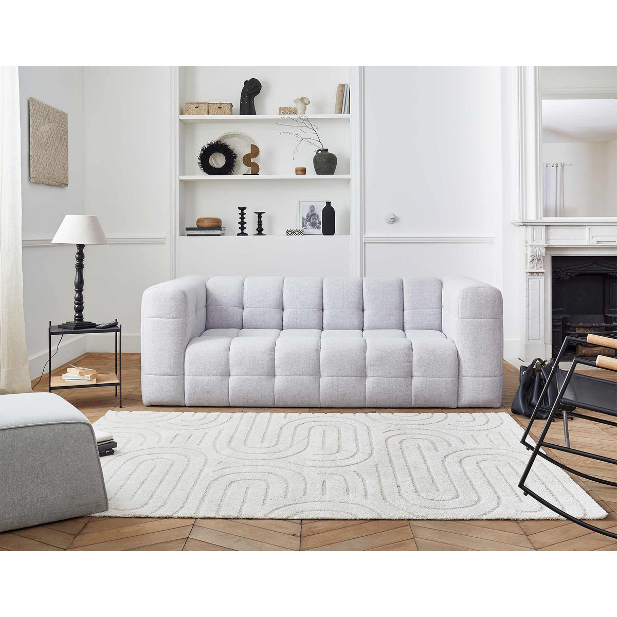 LISA DESIGN Suzano - canapé 3 places - en tissu