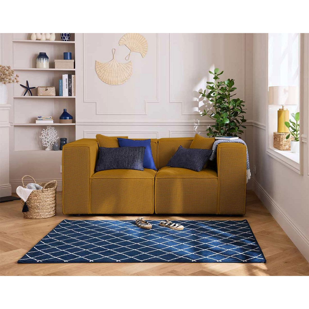 LISA DESIGN Arty - canapé modulable 2 places - en tissu mailles 3d